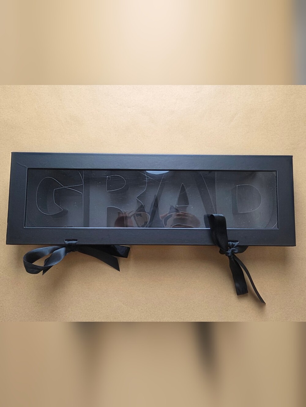Cook With Color Fillable "GRAD" Word Food Storage Gift Box In Black - Picture 3 of 5